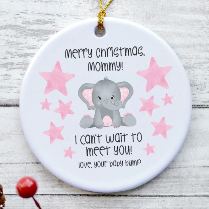 Mother to be christmas ornament