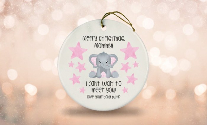 Mother to be christmas ornament