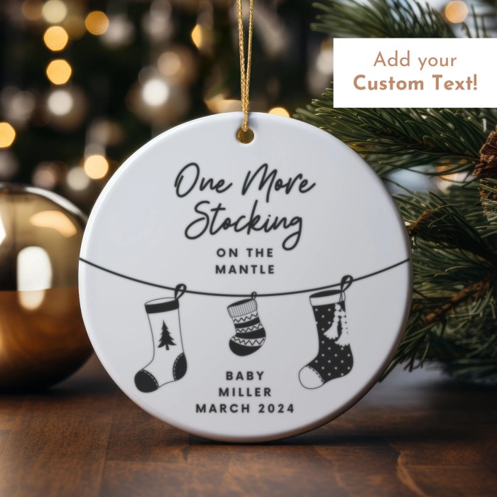 Mother to be christmas ornament